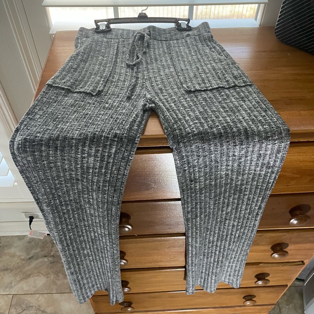 Long gray comfortable pants. Festival pants with pockets.